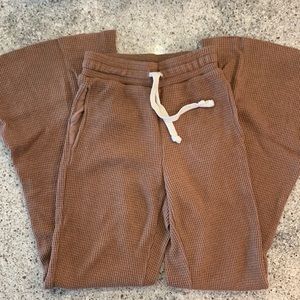 NWOT XXS Aerie Waffle Super High Waisted Flare Pants